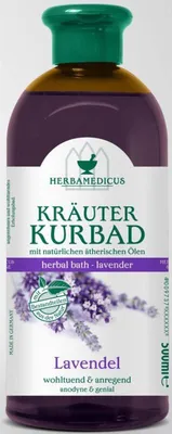 Image de 12x Herbamedicus Bain de cure aux herbes Lavande 500ml Détente Soin du corps supplément
