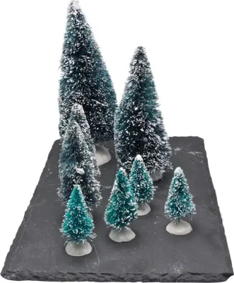 Produktbild von Schneebäumchen Set 8-teilig Mini Bäumchen