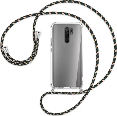 Produktbild von Handykette Backcover-Schutzhülle mit Band (Metall silberfarben) für Xiaomi Redmi 9 - camouflage