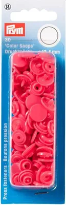 Obrázok produktu pre Plastové patentky "Color Snaps" okrúhle, 12,4 mm, 30 ks, malinové