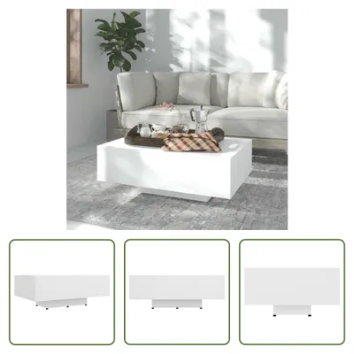 Produktbild von The Living Store Couchtisch Weiß 85x55x31 cm Holzwerkstoff