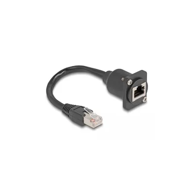 Produktbild von DeLOCK D-Typ RJ45 Kabel Stecker zu Buchse Cat.5e schwarz 20 cm, 20 m, Cat5e, S/UTP (STP), RJ-45, RJ-45, Schwarz