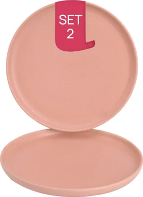 Produktbild von James Cooke Bliss, Teller flach, Ø 28 cm, 2 Stück, rosa Steinzeug