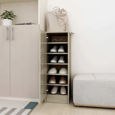 Produktbild von Cloris Designermöbel Schuhschrank Sonoma-Eiche 32x35x92 cm Holzwerkstoff 2024 Neu