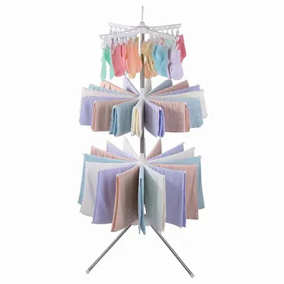 Image de Séchoir à linge Séchoir sur pied Porte-serviettes pliable