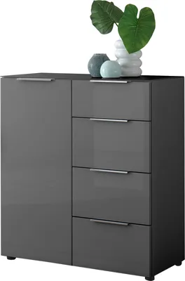 Produktbild von Kommode >Sean< in Anthrazit, - 90x99x40 cm ( BxHxT)