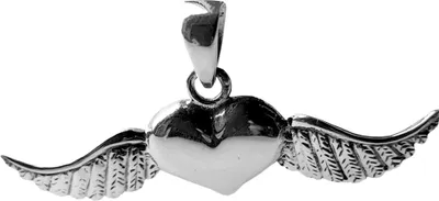 Produktbild von Damen Anhänger Herz mit Flügel aus 925 er Sterling Silber