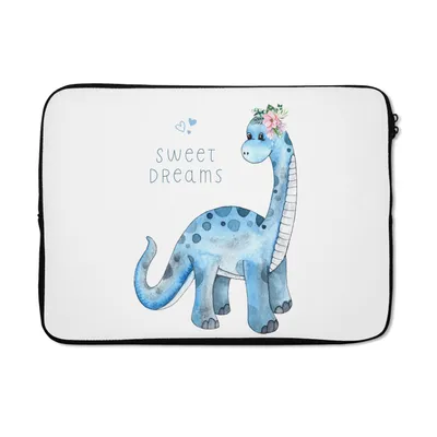 Produktbild von MuchoWow® Laptop Hülle 14 ZollDinosaurier - Kinderzimmer - Süße Träume - Jungen - Mädchen - Kinder Laptoptasche - Laptoptasche - Stoßsicher - Schutzhaube