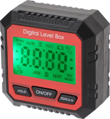 Obrázek produktu pro Digitální vodováha Magnetický úhloměr Protractor Inclinometer pro tesařství Stavební zdivo Červená barva