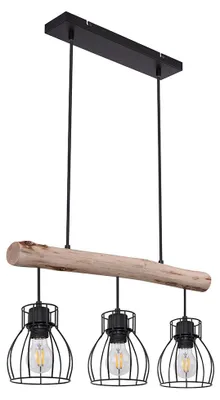 Produktbild von Hängeleuchte, Käfig Design, Holz, L 60 cm
