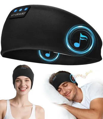 Produktbild von Schlafkopfhörer Bluetooth Stirnband Kopfhörer Schlafkopfhörer Seitenschläfer Schlaf zum Kopfhörer 15+Std Playtime Schlafstirnband mit HiFi-Stereo Schwarz