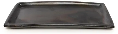 Image de Bazar Bizar Assiette terre cuite noir 36x17x2cm