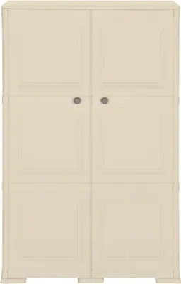 Immagine prodotto di vidaXL Armadio in plastica 79x43x125 cm legno design angora bianco