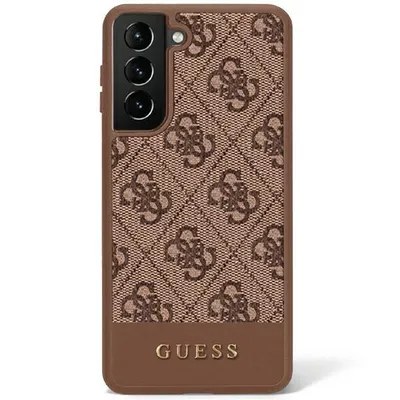 Obrázek produktu pro Guess GUHCS23MG4GLBR Samsung Galaxy S23+ Plus hnědé pevné pouzdro 4G Stripe Collection