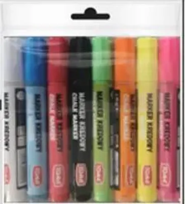 Immagine prodotto di Pennarello a gesso, 8 colori - TOMA