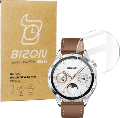 Produktbild von Bizon Gehärtetes Glas Hartglas Schützglas Uhrenglas für Huawei Watch GT 4 46mm