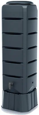 Produktbild von Regentonne anthrazit Standard eckig 120 L inkl. Sockel und Hahn