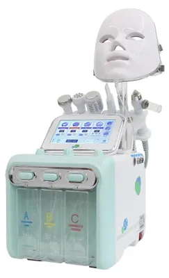 Immagine prodotto di Apparecchio per idrodermoabrasione viso 7 in 1 - Apparecchio per la cura del viso - Lifting RF - Ultrasuoni - Pulizia profonda dei pori e trattamento dell'acne - Rimuove le cellule morte - Verde
