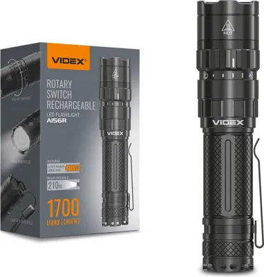 Produktbild von Videx LED-Taschenlampe 1700lm IP68 neutralweiß 6500k 8 Modi Reichweite 210m