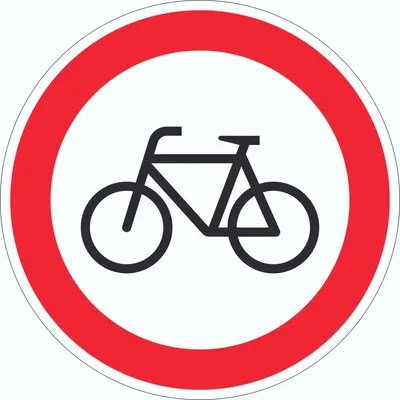 Produktbild von Radfahren verboten Symbol Aufkleber Kreis Ø150mm