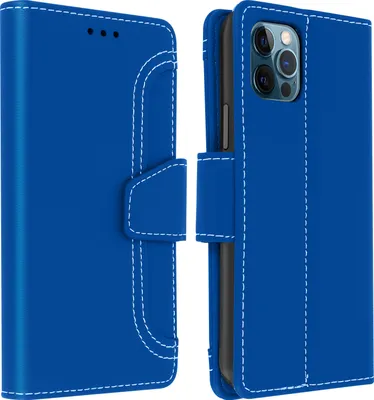 Obrázek produktu pro Avizar, obal s klopou a peněženkou pro Apple iPhone 12 / 12 Pro, modrá barva