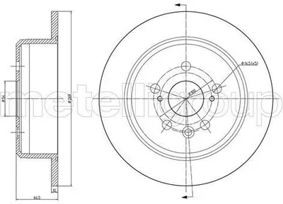 Produktbild von 2x METELLI Bremsscheibe 23-1672C für TOYOTA CELICA (ST20_ AT20_) 64 5mm 269 0mm