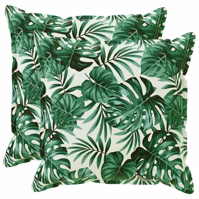 Obrázok produktu pre vidaXL Vankúšový poťah, 2 ks, vzor listov, 70 x 70 cm, polyester