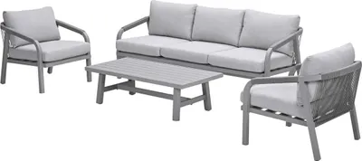 Produktbild von Garden Impressions Monti Loungeset - 4-teilig - taupe - rope grey sand - valley sand