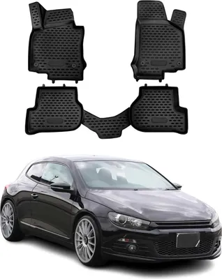 Image de OMAC Tapis de sol pour VW Scirocco 2008-2017 en caoutchouc Noir