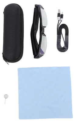 Immagine prodotto di Occhiali con videocamera sportiva, HD 1080p, senza montatura, stabilizzazione intelligente, registrazione video per ciclismo, equitazione e vlogging