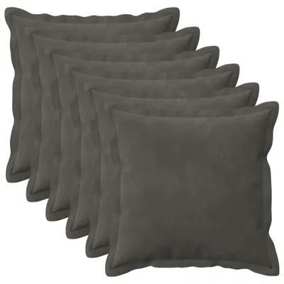 Immagine prodotto di Coperte per cuscini vidaXL, 6 pezzi, HOUTEN, grigio scuro, 50 x 50 cm, in velluto