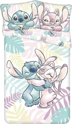 Immagine prodotto di Lilo & Stitch biancheria da letto in cotone 140x200 cm copripiumino + federa 50x70 cm con zip