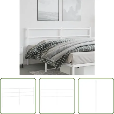 Produktbild von The Living Store Kopfteil Metall Weiß 193 cm