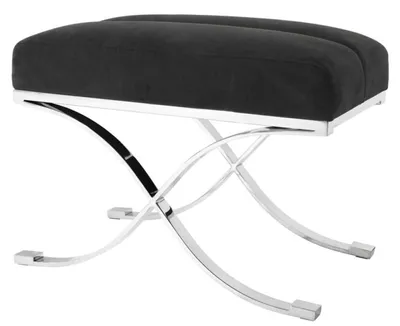 Immagine prodotto di Sgabello Casa Padrino grigio antracite 69 x 42 x h. 51 cm - Mobili di design