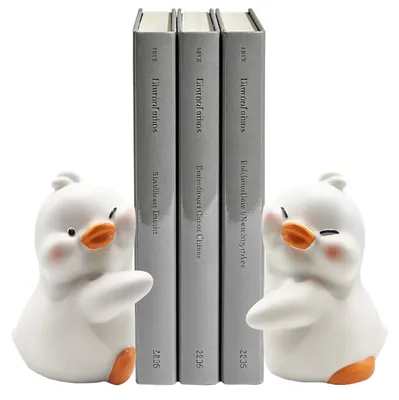Immagine prodotto di Omgoods - Eleganti supporti per libri a forma di anatra, perfetti per la casa e l'ufficio