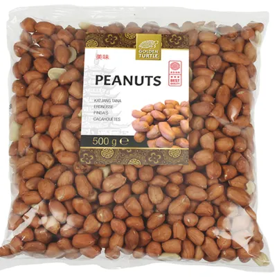 Produktbild von 2 x 500g Erdnüsse roh mit Haut ohne Schale Erdnusskerne keine Zusätze vegan