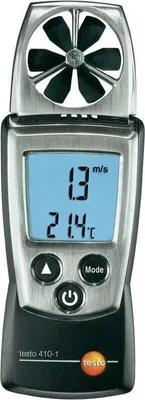 Produktbild von testo - 410-1 - 0560 4101 - Flügelrad-Anemometer zur Messung von Luftgeschwindigkeit und Temperatur