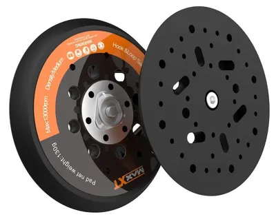 Image de Disque abrasif en céramique - Plateau de ponceuse excentrique de 125 mm - Fixation par velcro - Pour poncer et polir le bois