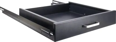 Obrázok produktu pre Inter-Tech SWSD-650/1000 - Rack-Schublade - Schwarz, RAL 9005 - 2U - 48.3 cm (19")