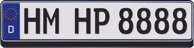 Obrázek produktu pro HP 18550 Držák SPZ výztuha SPZ černá bílá