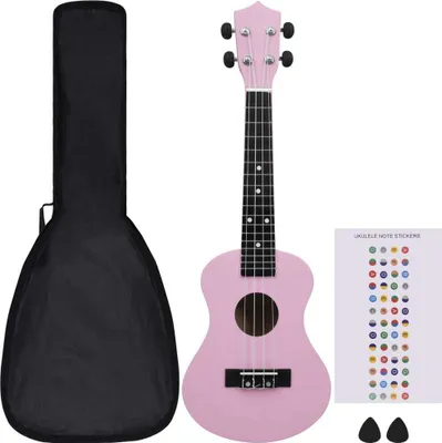 Immagine prodotto di Set Ukulele Soprano con Borsa per Bambini Rosa 23"