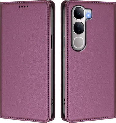 Immagine prodotto di Custodia in pelle per Vivo Y300, custodia magnetica in Finto cuoio con supporto Viola