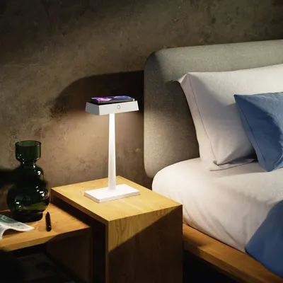 Produktbild von SIGOR Nucharge Akku-Tischleuchte weiß 2,5W 2700K IP54 Ra85 dimmbar