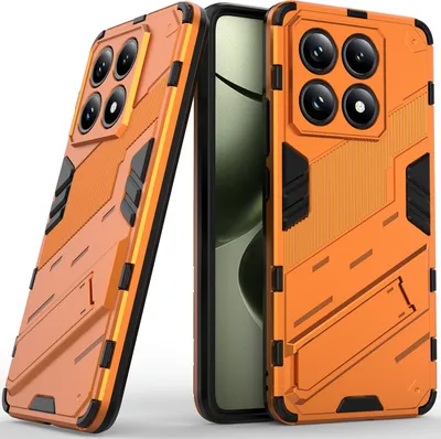 Produktbild von Armor Hülle für Xiaomi 14T Hybrid PC TPU Bumper Stoßfestes Schutzhülle mit Standfunktion Orange