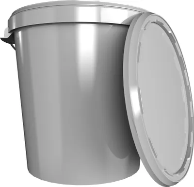 Produktbild von Eimer mit Deckel 30 L | Vorratseimer | Lebensmittelecht Grau | Hobbock | 1 Stück