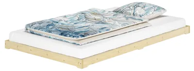 Produktbild von Teenagerbett Futon extra niedriges Studentenbett 120x200 Fichte Tanne geölt V-60.47-12ohne Zubehör