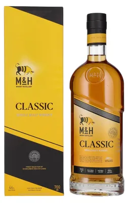 Image de M&H Classic Single Malt Whisky 46% Vol. 0,7l en boîte cadeau