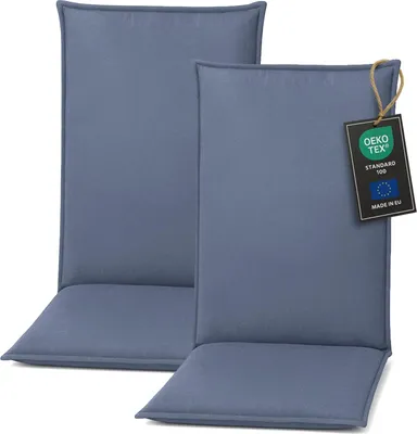 Obrázok produktu pre Pillows24 Vankúš na záhradné kreslo -120x50x8 cm / Modrá - Polštář, sedák na židli, sedák na zahradní nábytek, zahradní židle