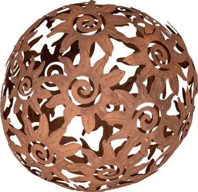 Produktbild von Gartendeko Rost Kugel Ø 18cm Garten Metallkugel Braun Dekokugel Sonne Rostdeko