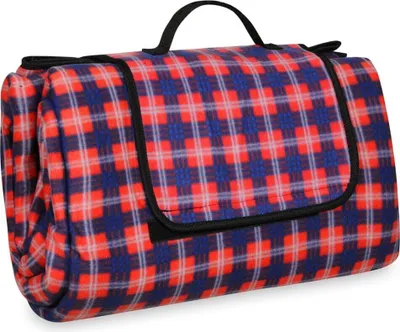 Zdjęcie produktu dla FEBE koc piknikowy z uchwytem 150x200 cm w kratkę wodoodporny spód koc kempingowy koc plażowy koc parkowy ogród na zewnątrz